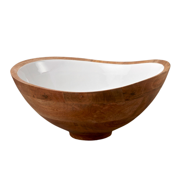 Mangowood enamel large bowl.