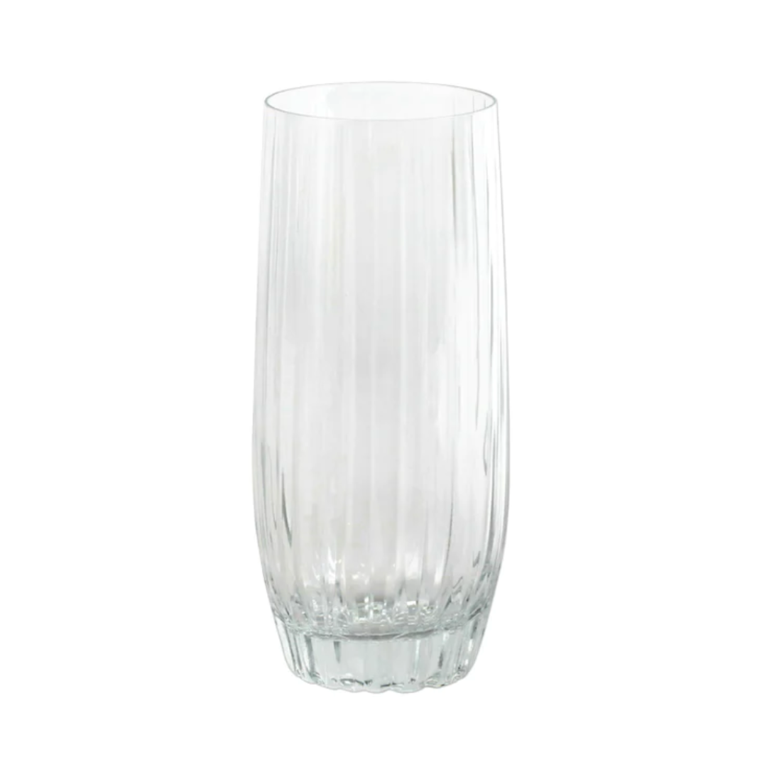 The Natalia high ball glass is made with durable and premium Italian glass. 