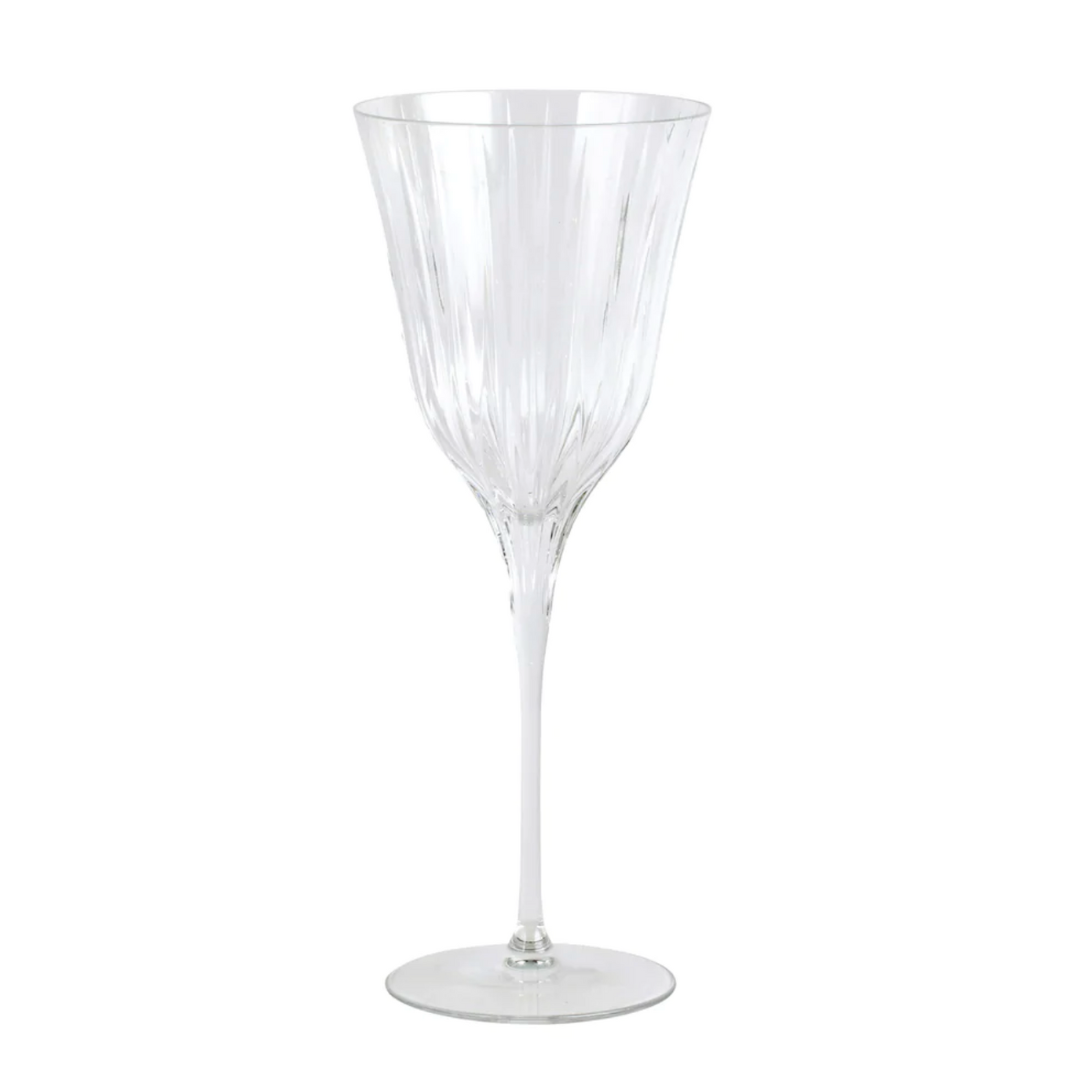 The Natalia water glass is made fine Italian etched glass. 