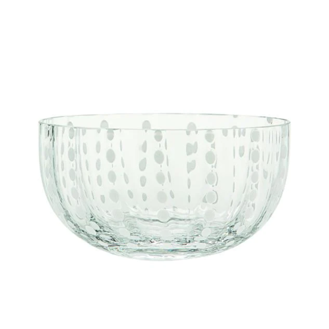 Perle bowl in white.
