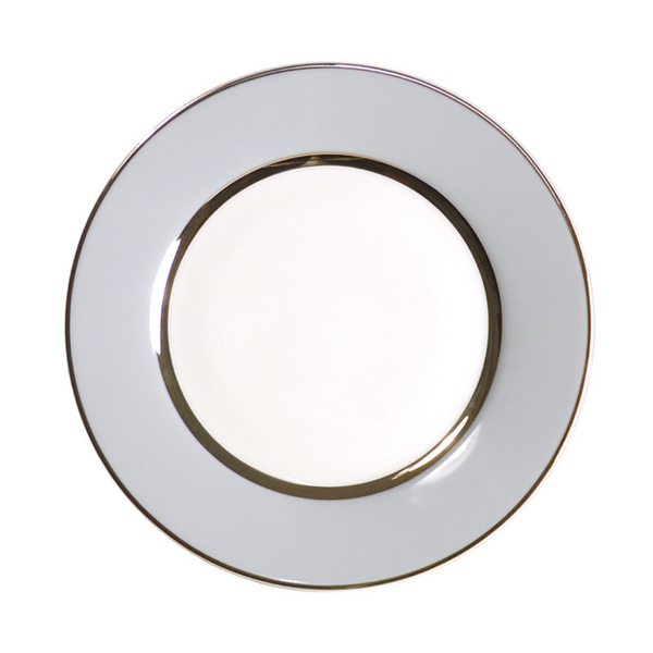 Recamier Mak Grey dinner plate. 