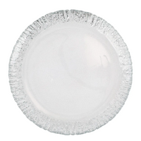 Rufolo glass platinum dinner plate.