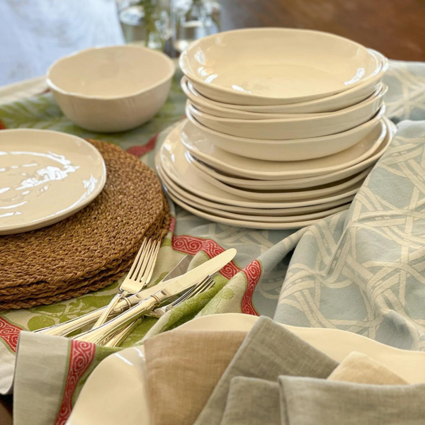 Simple Melamine Dinnerware - White.