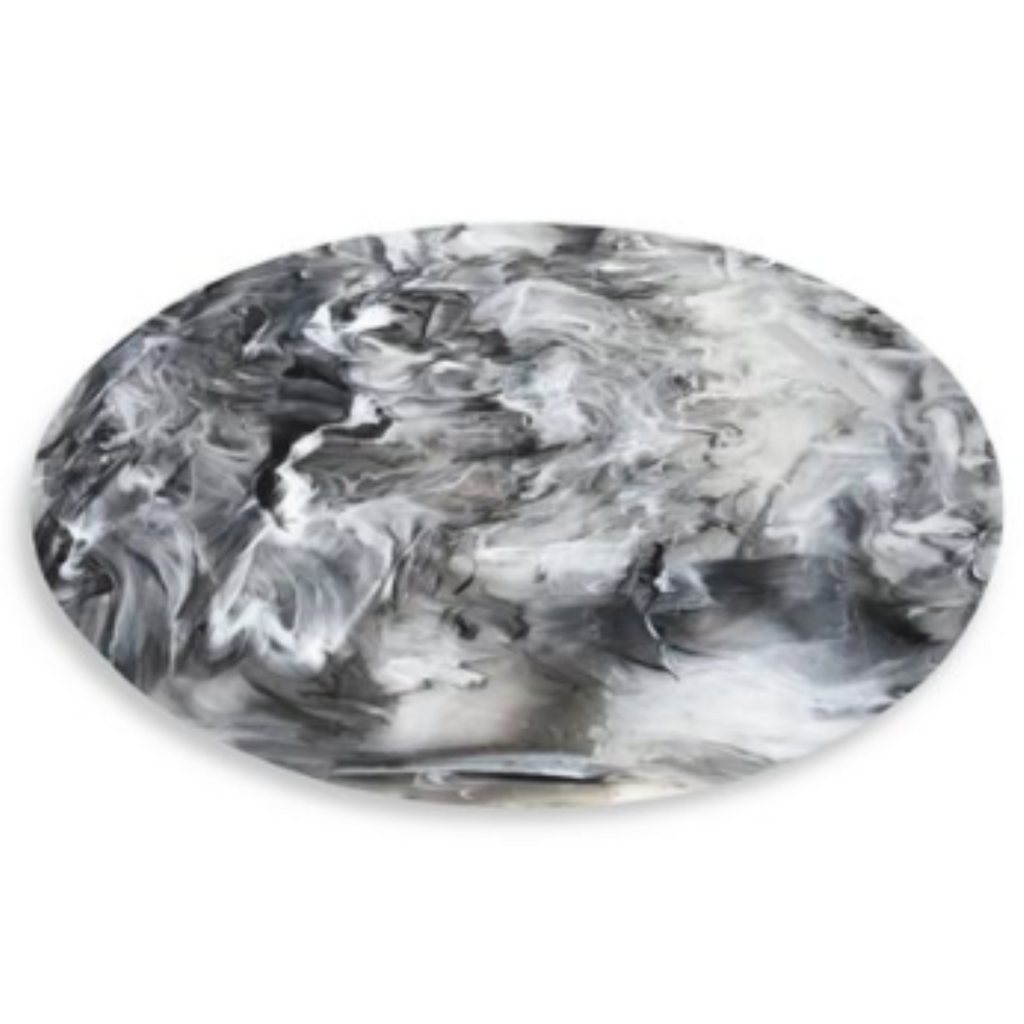 Swirl Resin Classic Round Chopping Board (Black)