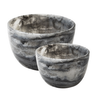 Small and medium classic resin deep bowl. 
