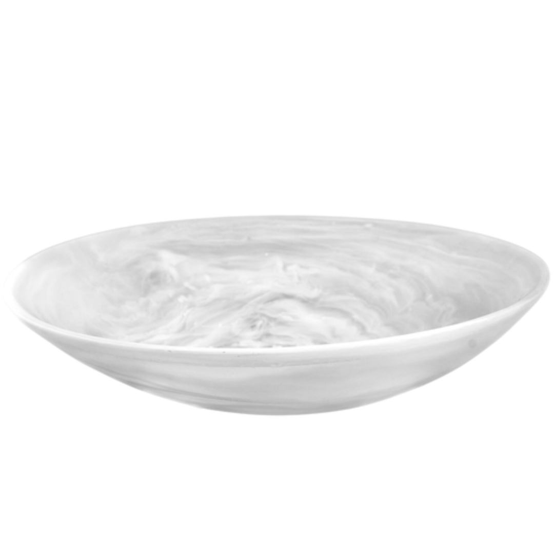 Large white swirl everyday bowl. 