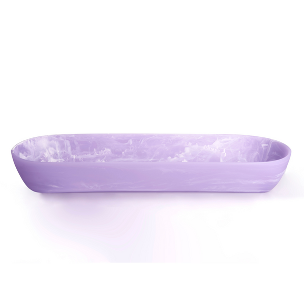 Swirl resin lavender boat bowl.
