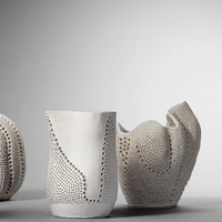 Assorted collection vases in white. 