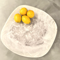 White swirl organic platter in medium. 